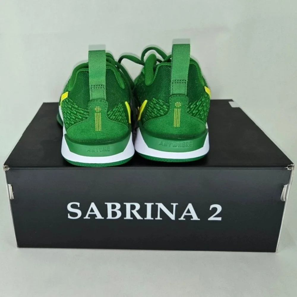 Nike Sabrina 2 OR GS Oregon Apple Green Yellow Strike‎ NIB HQ4515-300 4.5Y W6